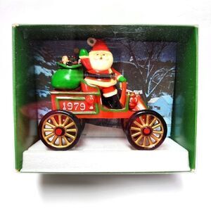 Vintage 1979 Hallmark TreeTrimmer Collection Christmas Ornament Santa's Motorcar